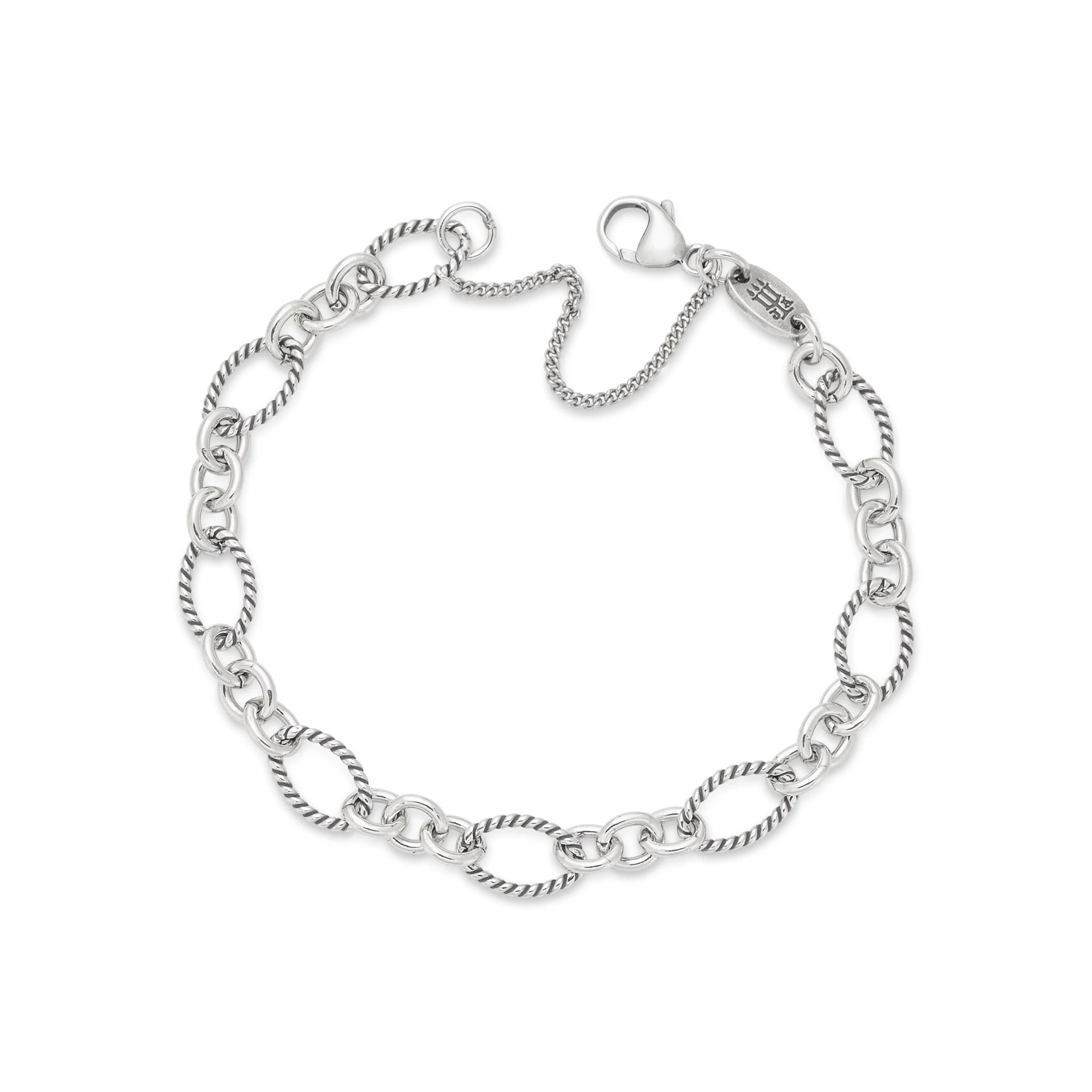 Oval Twist Charm Bracelet