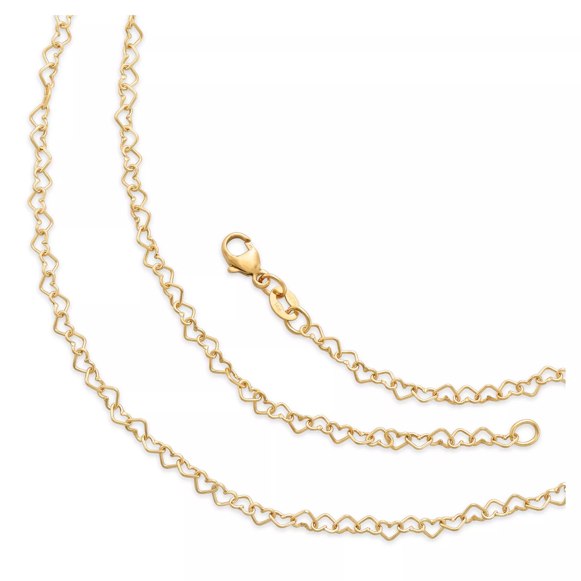 Delicate Connected Hearts Chain