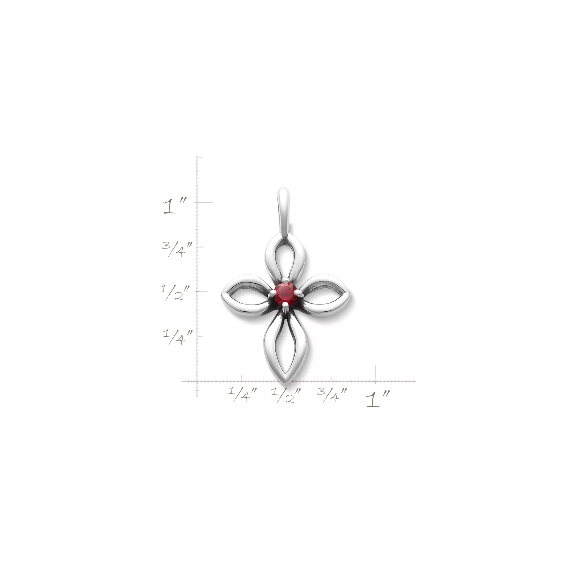 Avery Remembrance Birthstone Cross Pendant - Image 3