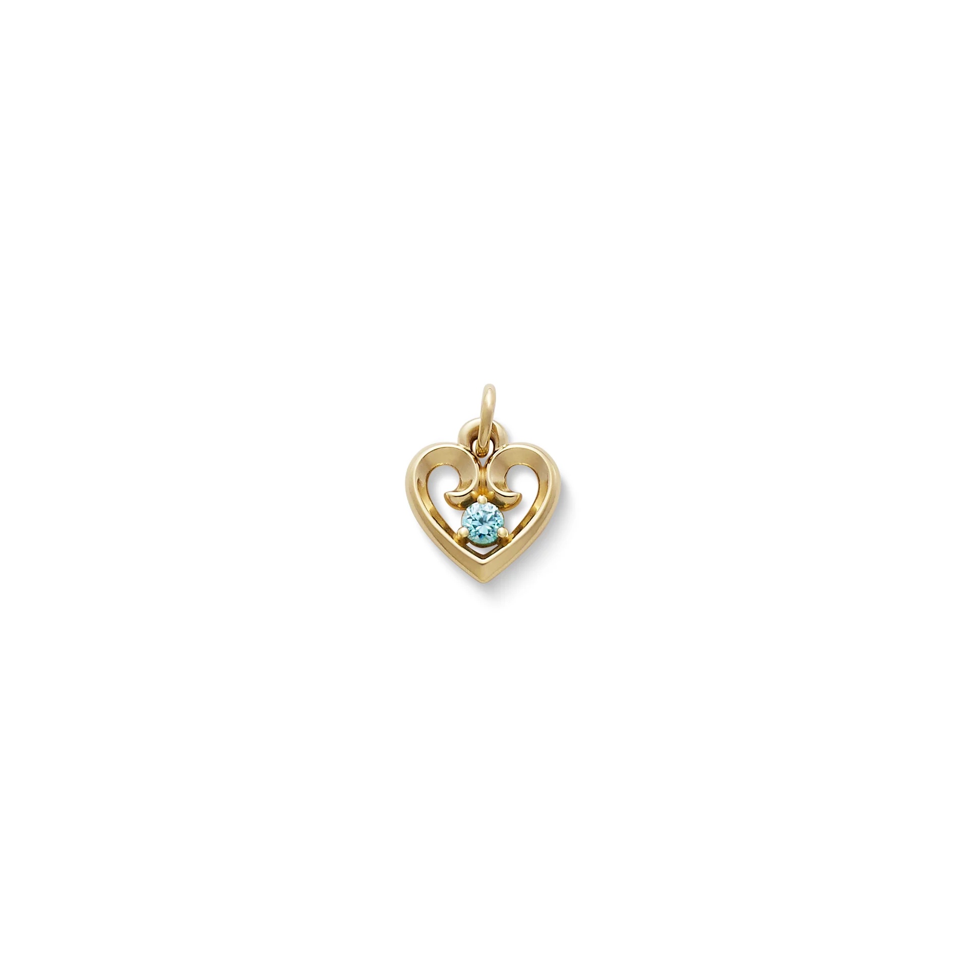 Avery Remembrance Heart Birthstone Charm