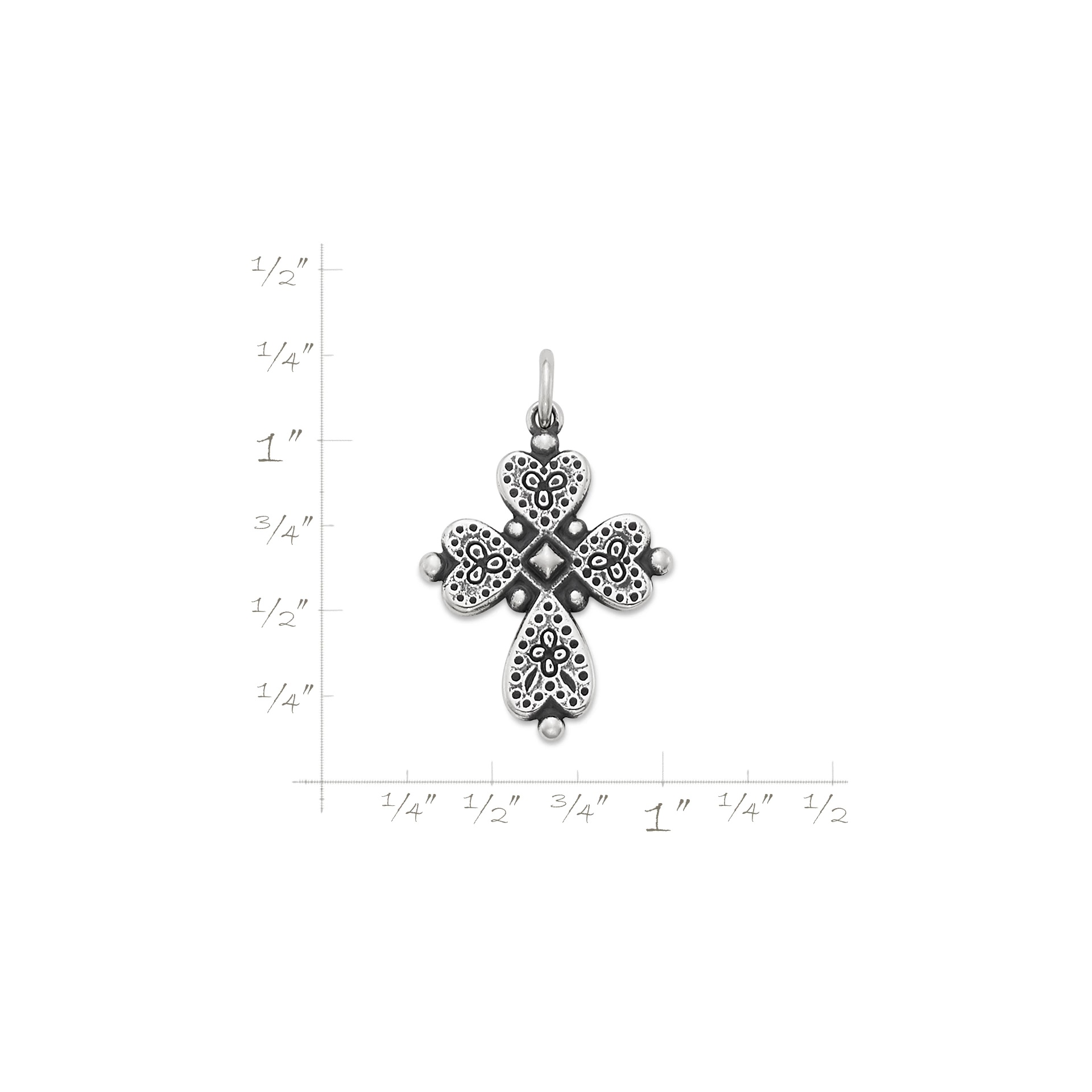 Heart's Devotion Cross Charm - Image 2