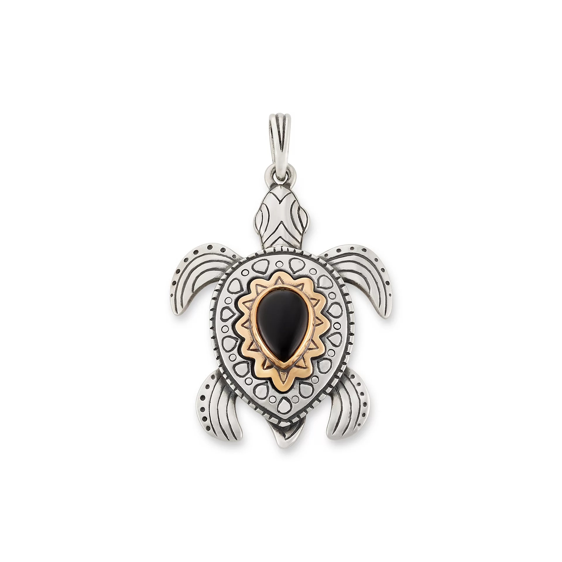 Sea Turtle Gemstone Pendant