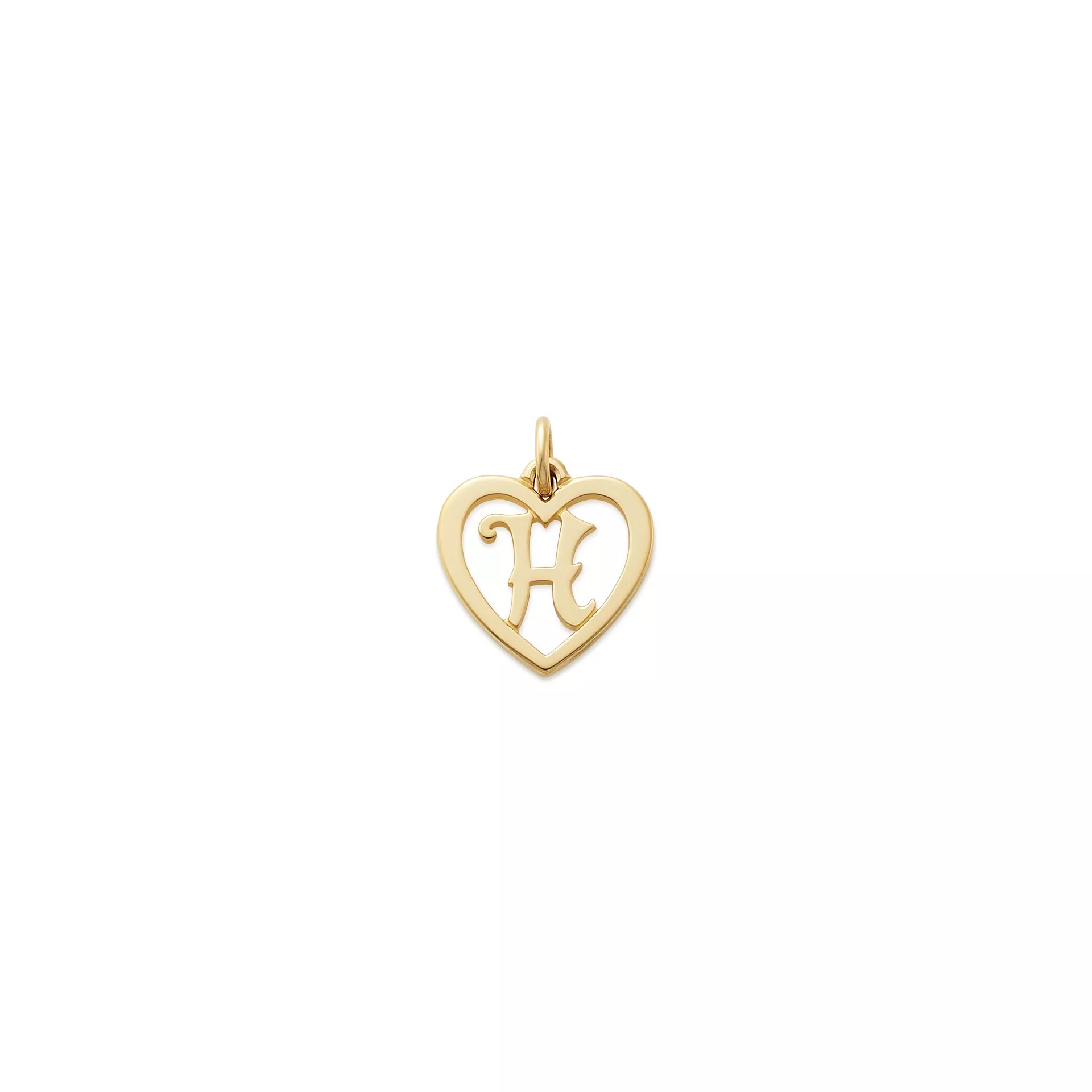 Heart Script Initial Charm