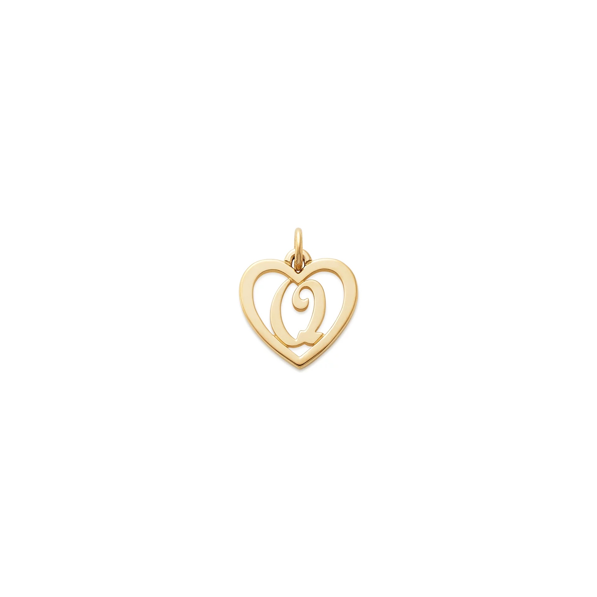 Heart Script Initial Charm