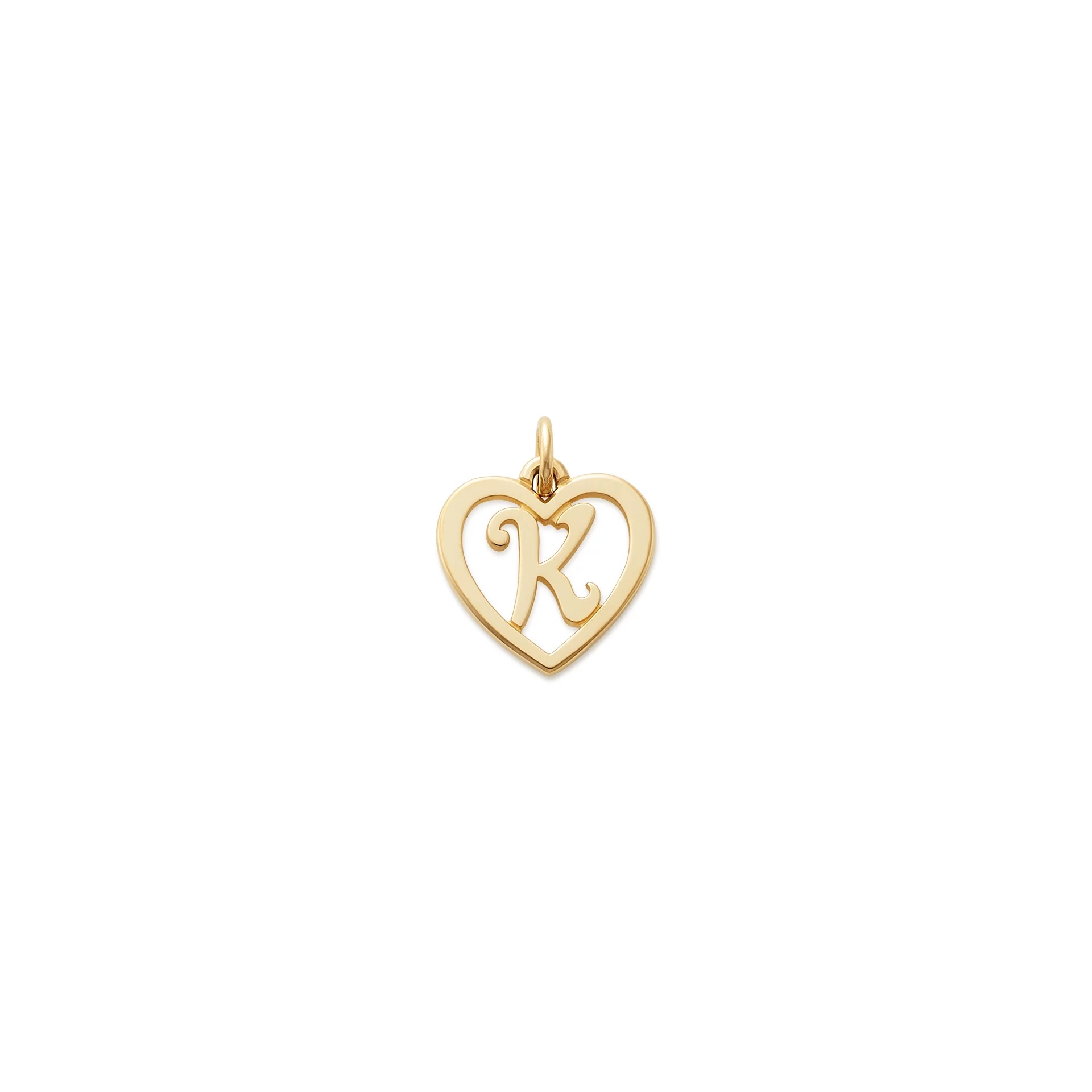 Heart Script Initial Charm