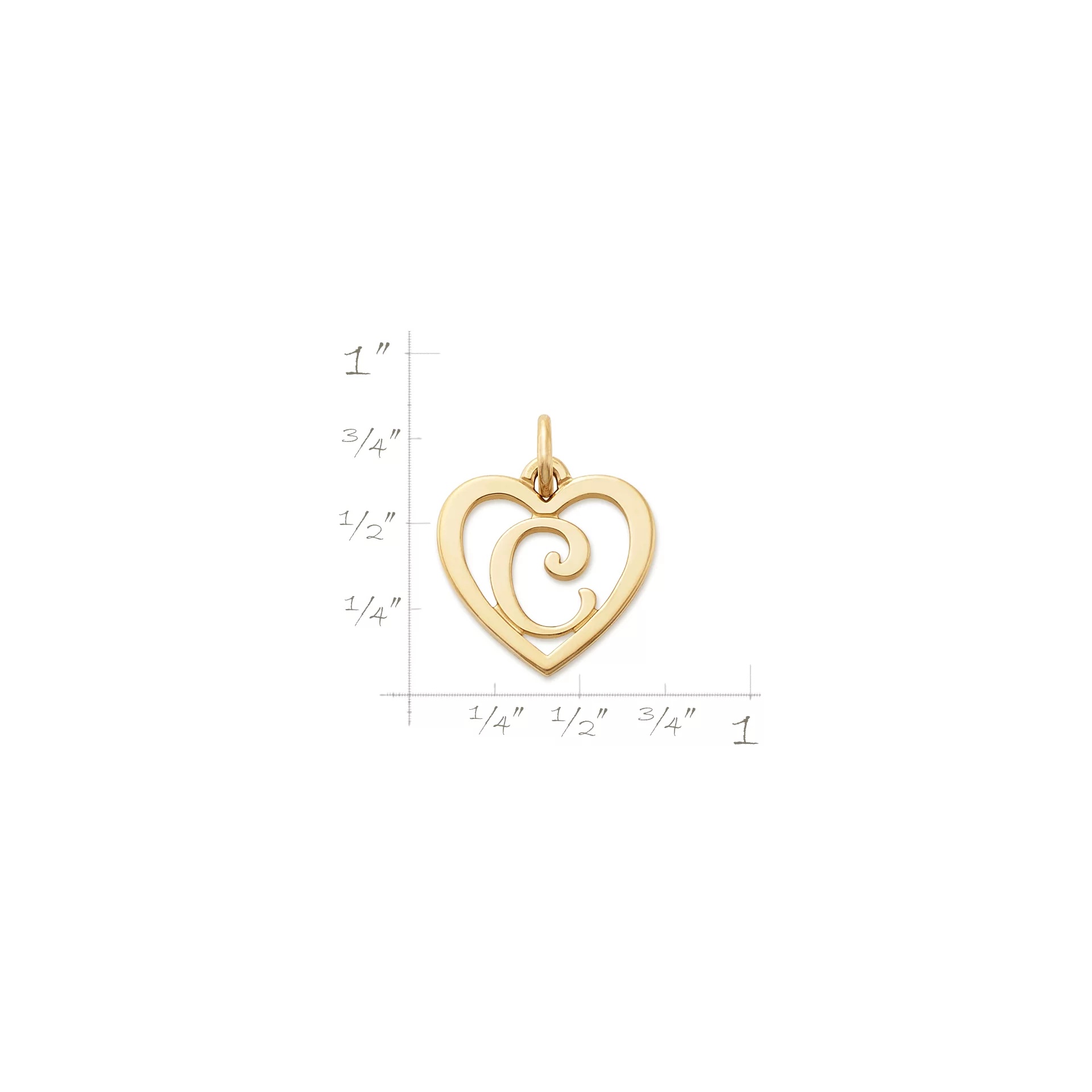 Heart Script Initial Charm - Image 4