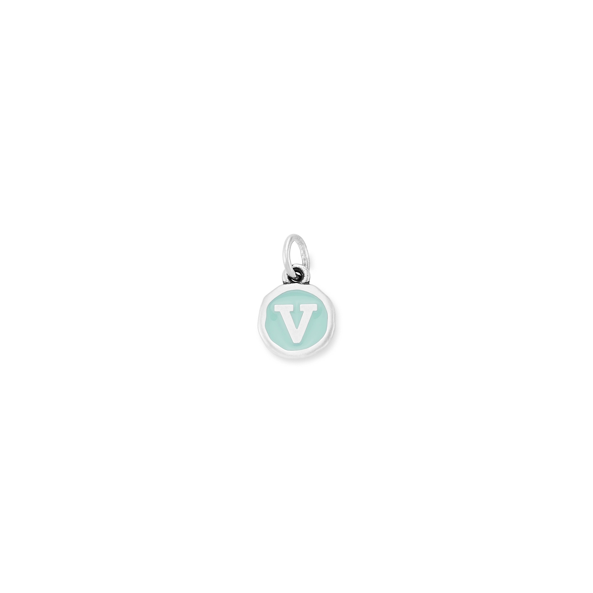 Enamel Initial Disc Charm