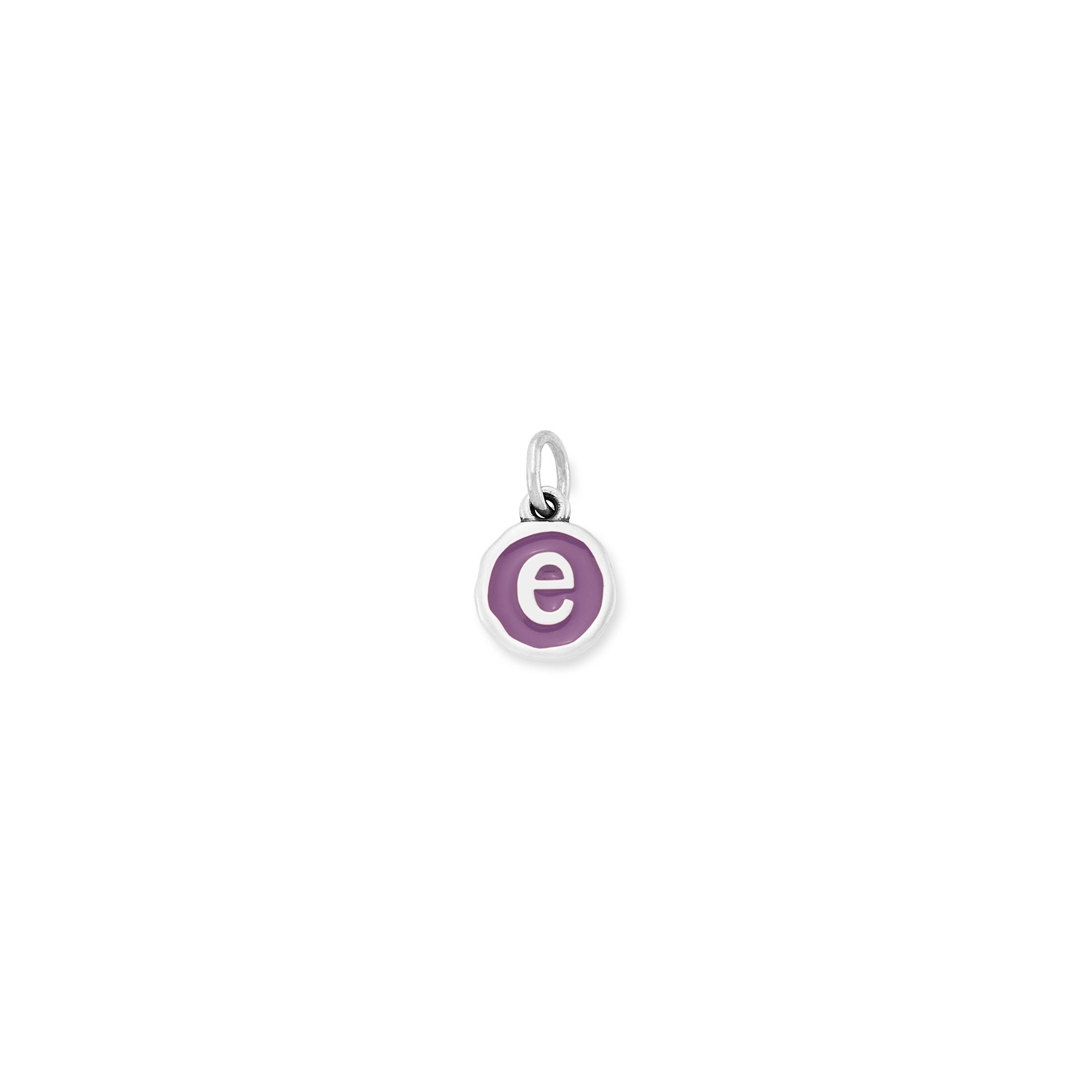 Enamel Initial Disc Charm