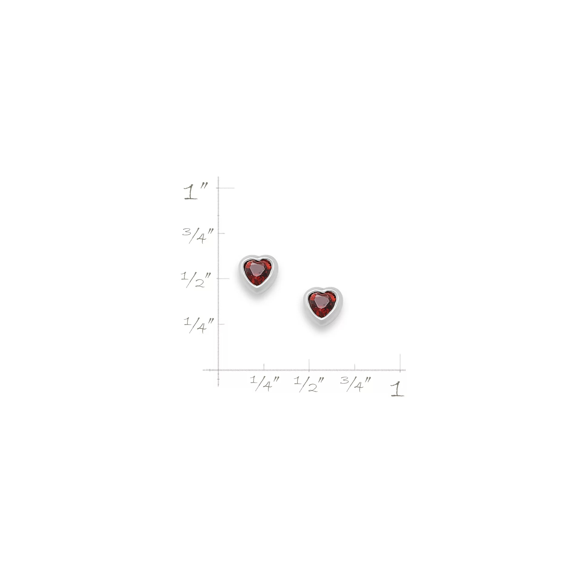 Heart Gemstone Studs - Image 7