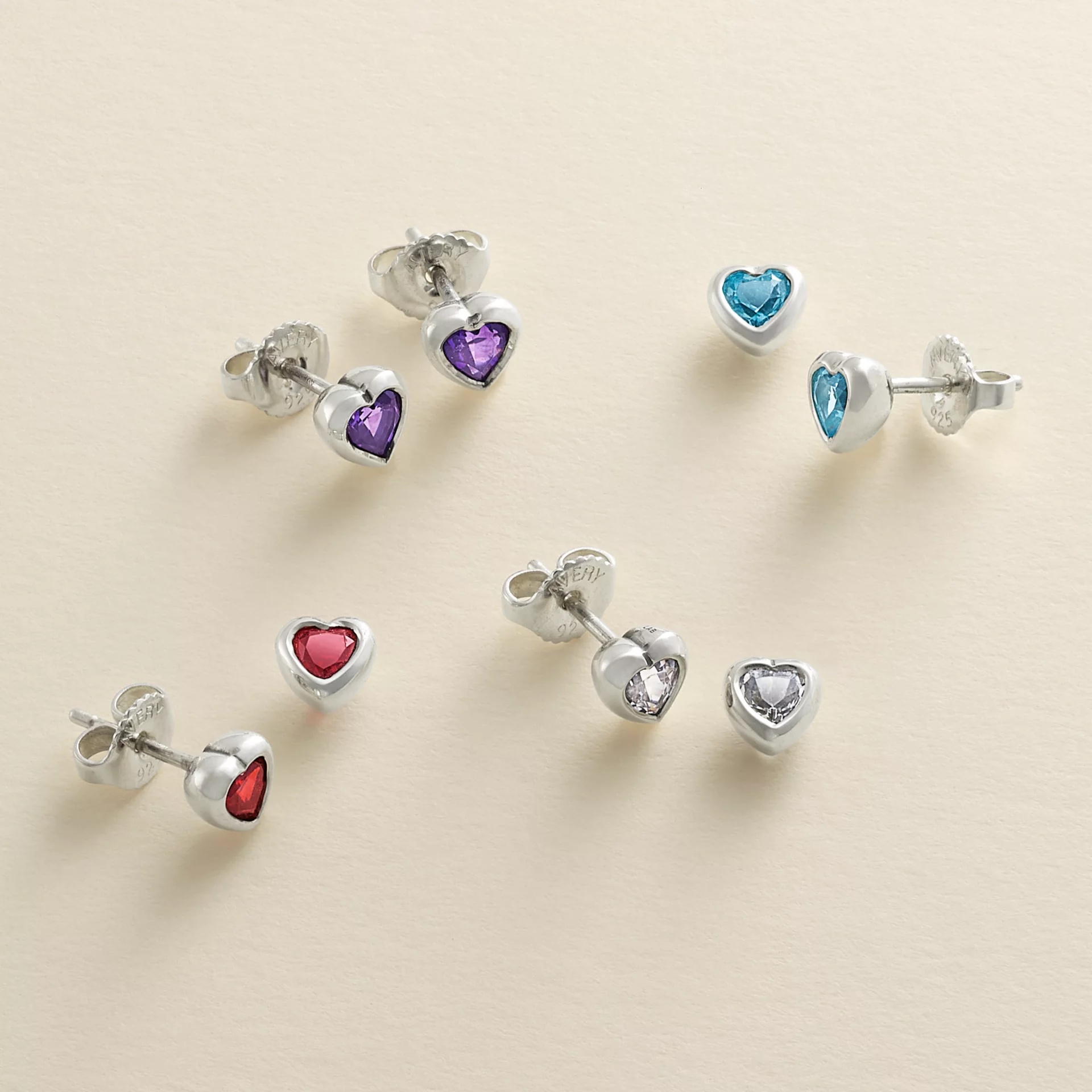 Heart Gemstone Studs - Image 4