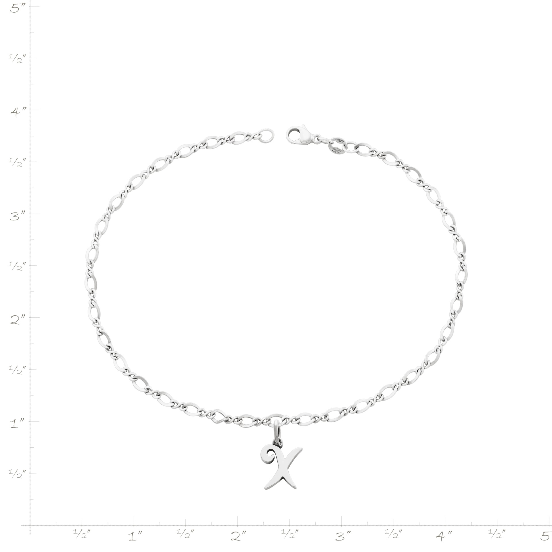 Small Script Initial Anklet - Image 3