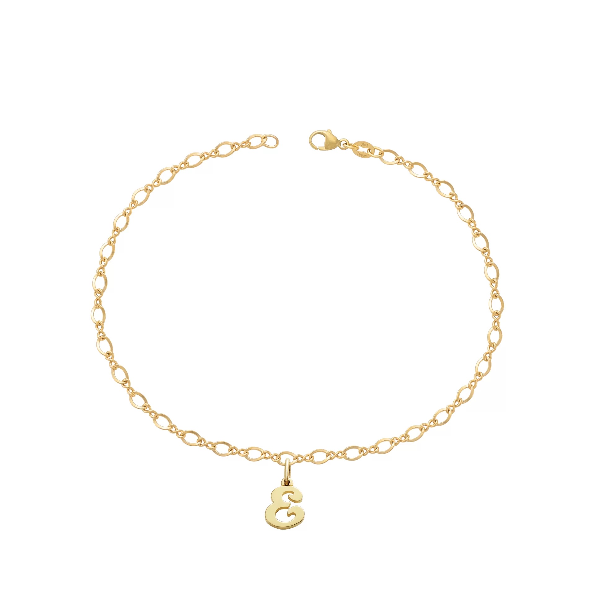 Small Script Initial Anklet