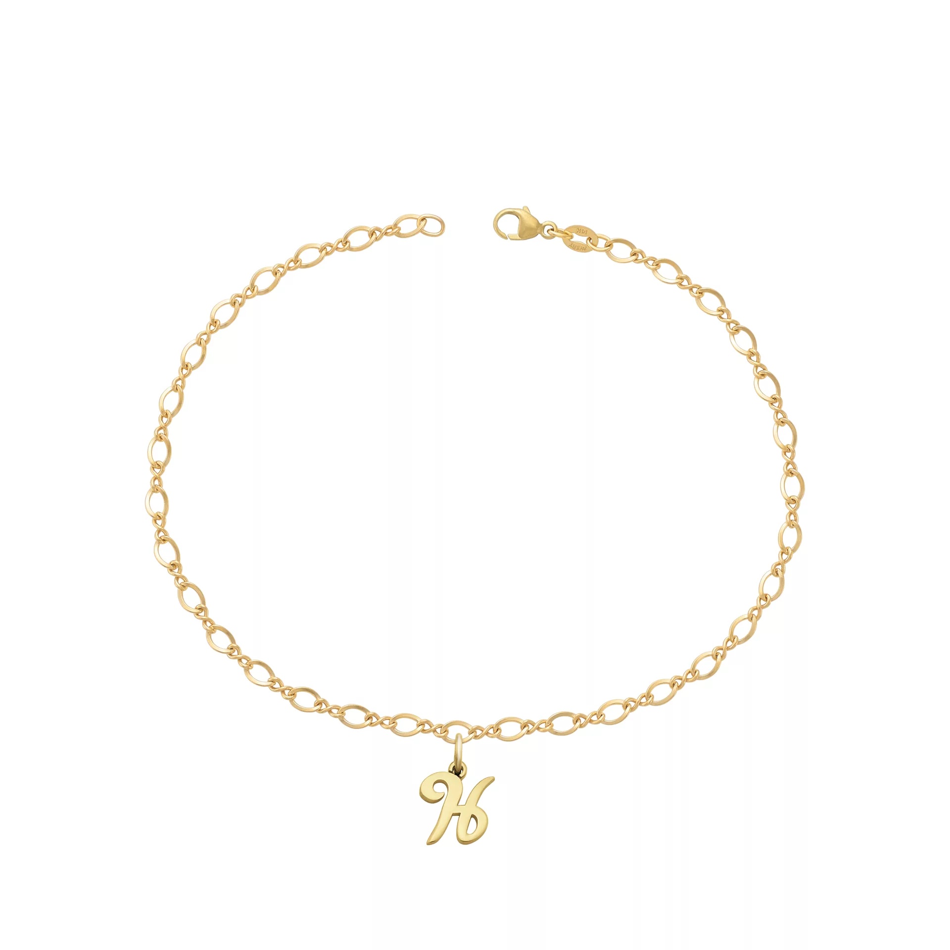 Small Script Initial Anklet