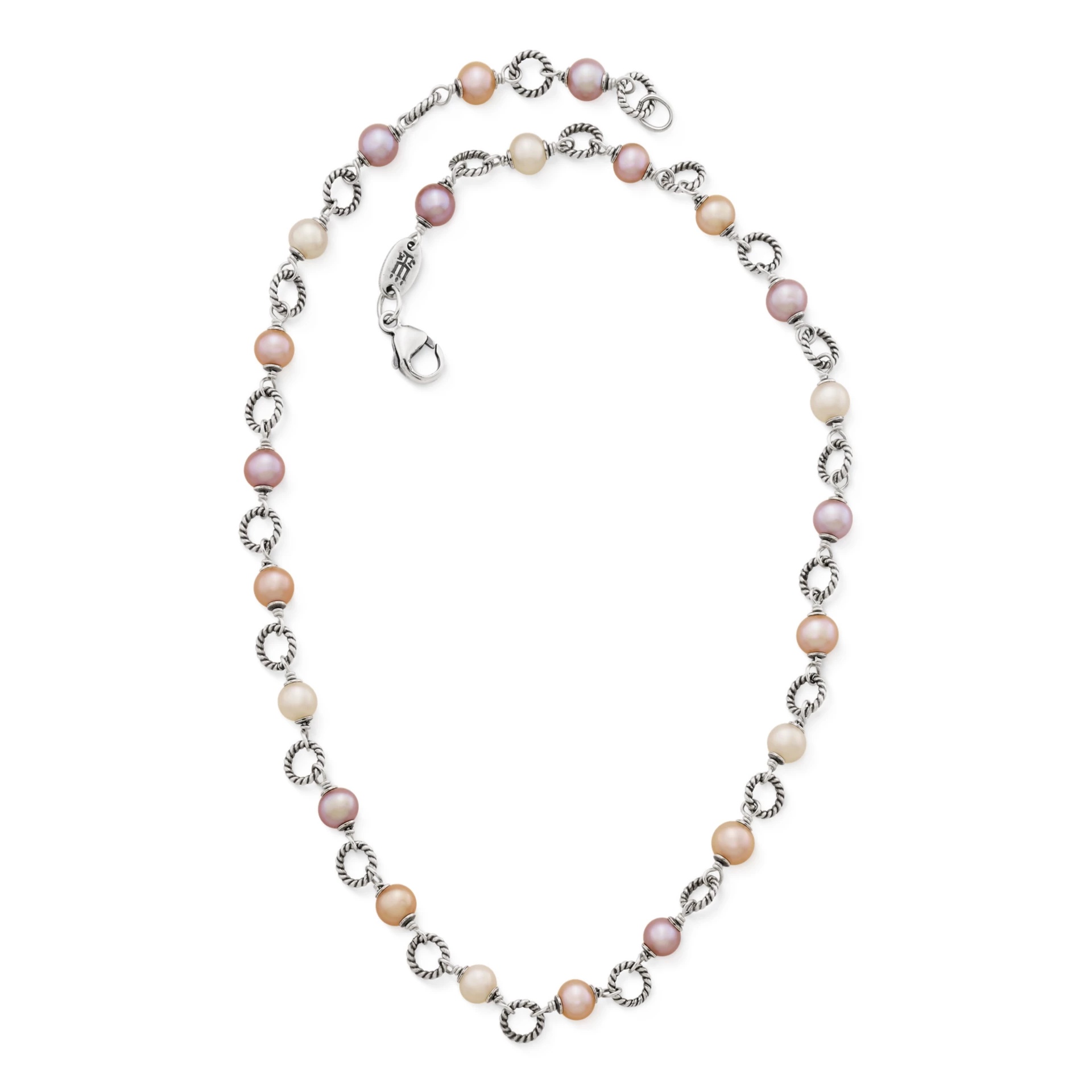 Twisted Wire Link Gemstone Necklace - Image 2