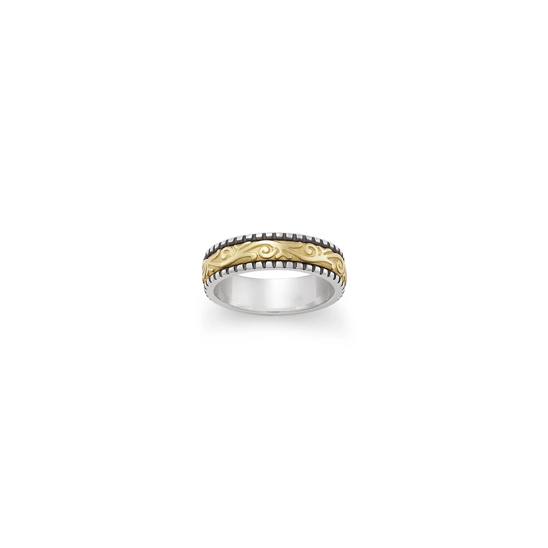 Beaded Scrolled Wedding Ring
