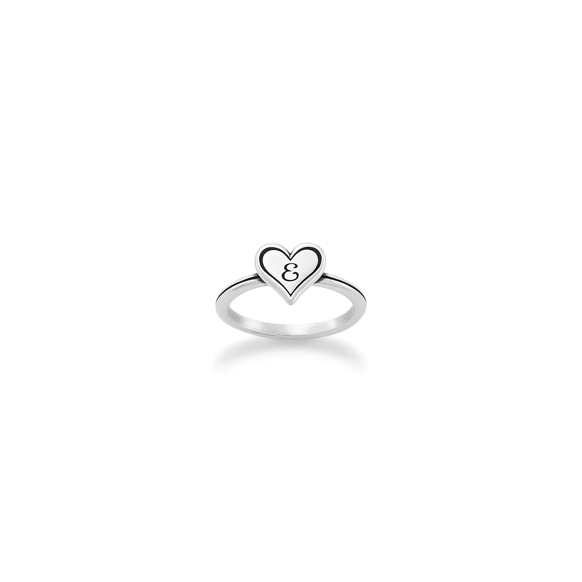 Delicate Heart Initial Ring