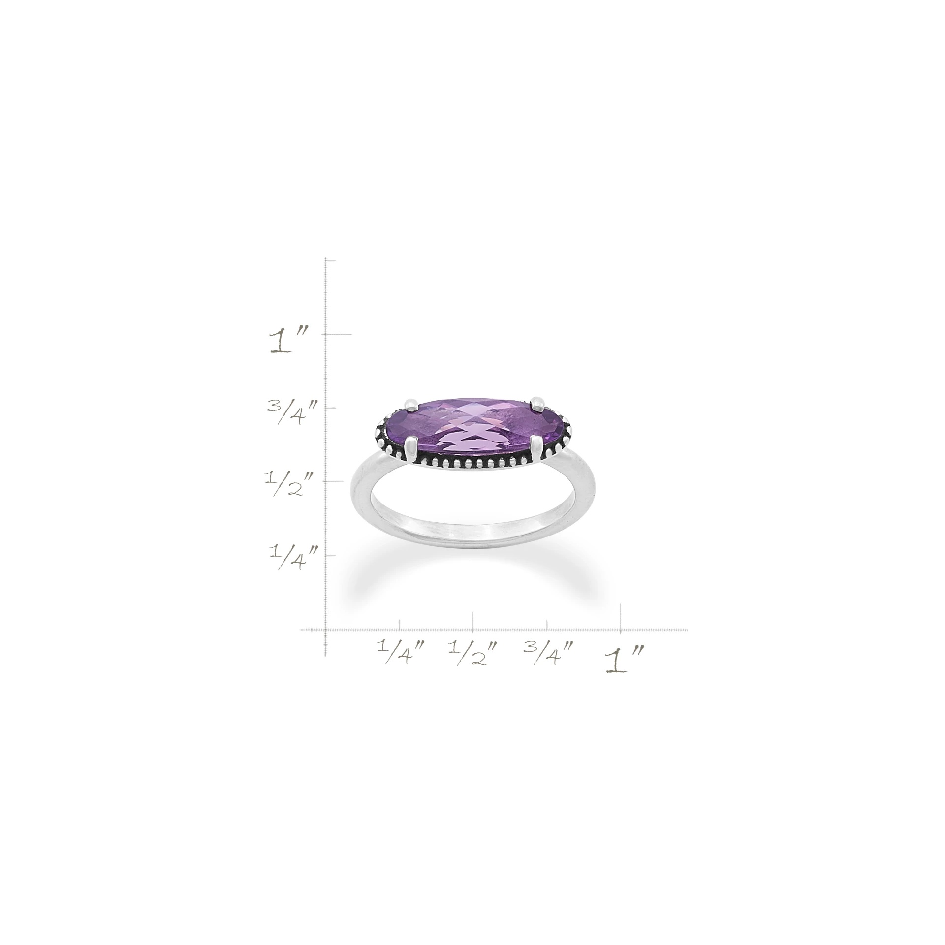 Beaded Horizon Gemstone Ring - Image 5